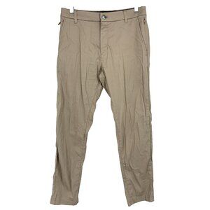 Birddogs Men 30 Performance Chino Pant Unlined Beige Stretch Commute Travel